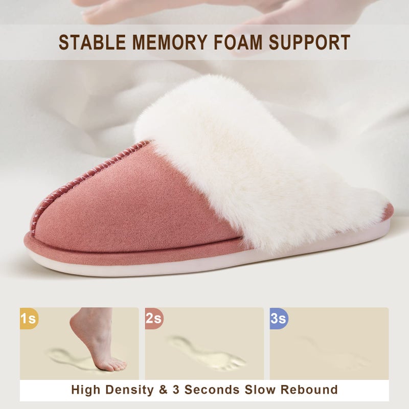 Parlovable Women's Memory Foam Slippers - Cloud-Like Comfort for Hard Floors, Ultra-Soft Machine Washable Indoor Outdoor House Shoes with Non-Slip Sole, Lotus Root Pink 9-10 - Image 4